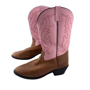 Pink and Brown Cowgirl Boots